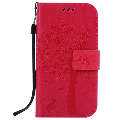 

Rose Tree Design Кожа PU откидной крышки Кошелек Карты Держатель чехол для SAMSUNG S4