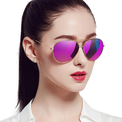 

Jingdong Supermarket] Ms. San TANS sunglasses polarized driving glasses sunscreen color film toad sunglasses 8601 gold frame red red