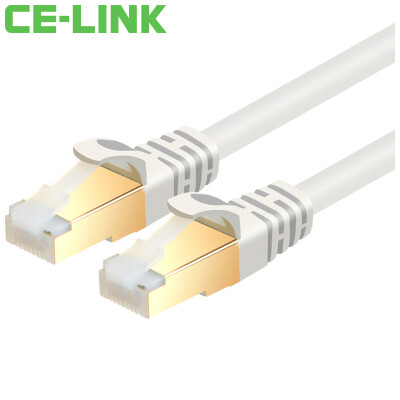 

CE-LINK High Speed SSTP Dual Shielded Cat 7 Ethernet Cable with Gold Plated Connectors