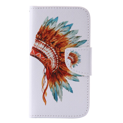 

Indian Hat Design PU Leather Flip Cover Wallet Card Holder Case for SAMSUNG J120 J12016