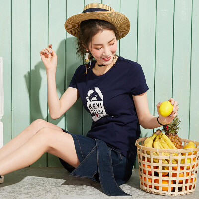 

Semir summer Semen summer Korean round neck T fun printing primer shirt 12216000043 dark blue