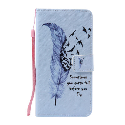 

Blue Feather Design Кожа PU откидной крышки Кошелек Карты Держатель чехол для LG V10
