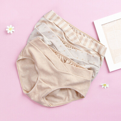 

WELLBER WELLBER color cotton pregnant women underwear pregnant low waist cotton belly shorts pregnant women underwear three loaded M code