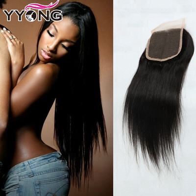 

Grade 8A YYONG Hair Brazilian Lace Closure 44 Brazilian Virgin Hair Closure Straight Middle Part Free Part Free Shipping