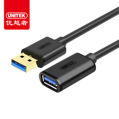 

UNITEK usb extension cord 3 m USB30 male to female data cable wireless network card keyboard mouse computer u disk interface extension cable black Y-C479BBK