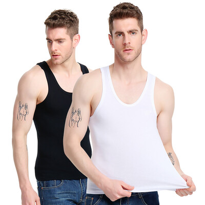

Бодиенг Мужская жилет 2 Pack Мужская спортивная жилет Stretch Slim Sleeveless Мужская футболка Black + White -XXXL