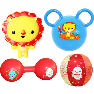 

Fisher Fisher Price Newborn spree (infants and young children's toys set bathing pinch called lion cubs) + fun ball dumbbell balls + chick cloth ball) F0918