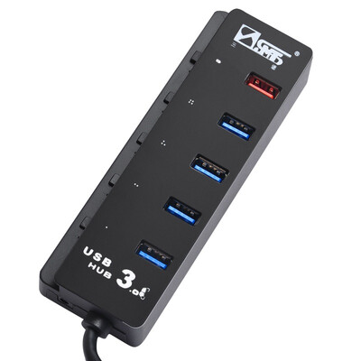

Sanba SANBAO CQT-3005 USB30 splitter high-speed expansion usb hub a drag five usb 30 hub fast charging function black