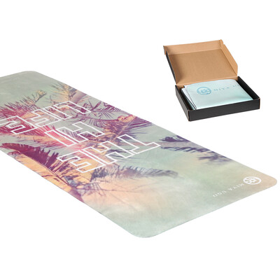 

Yiyi 1mm natural rubber yoga mats thin&foldable widening 66cm double-sided non-slip sports fitness pad dandelion