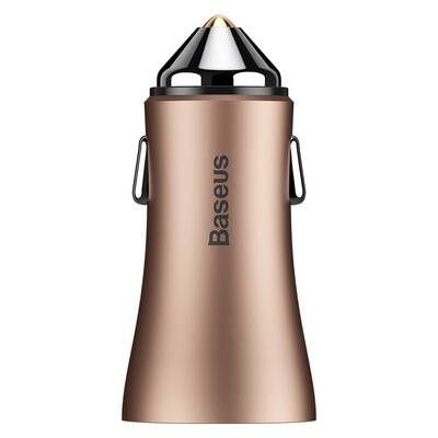 

Baseus Smart Car Charger Cigar Lighter Dual USB Interfaces 24 A Brown