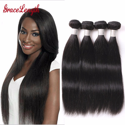 

Grace Length Hair Peruvian Straight Hair 4 Bundles Thick 8A Unprocessed Peruvian Virgin Hair Straight Human Hair Weave Bundles