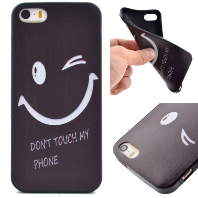 

Smiling face Pattern Soft Thin TPU Rubber Silicone Gel Case Cover for IPHONE 5SE