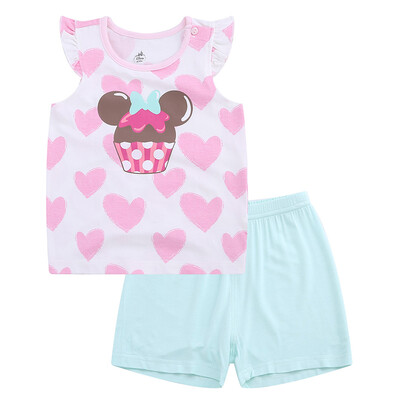

Disney baby children's vest suit jacket pants out suit DA722CE02WM290 white heart powder 90 yards