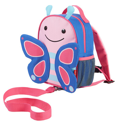 

SKIP HOP zoo-let mini backpack (with anti-lost belt) cartoon pattern shoulder bag kindergarten children's bag - small bee 1-4 years old