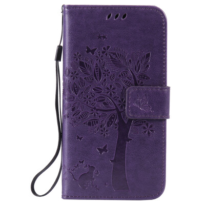 

Purple Tree Design PU кожа флип крышку кошелек карты держатель чехол для SAMSUNG A510 A52016