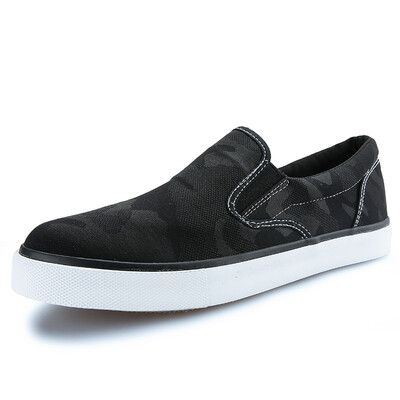 

Yi Di YIDI men&39s shoes fashion sports men&39s casual shoes low sets of sleeves camouflage canvas shoes D8083 black 42