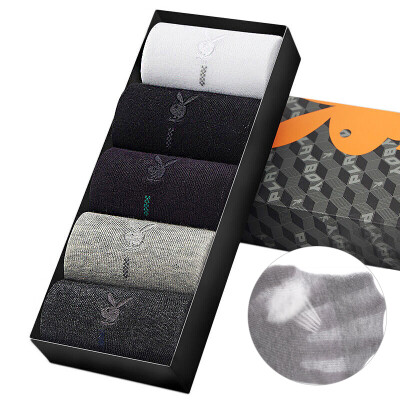 

Jingdong Supermarket Playboy PLAYBOY 2717 men socks cotton thick tube movement business leisure cotton socks socks 8 double gift box 2 black 3 dark gray