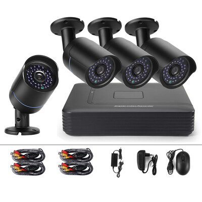 

Cotier New 1MP Bullet Camera CCTV System 5-in-1 P2P 4CH DVR Night Vision Analog Waterproof IP66 Camera Security Set