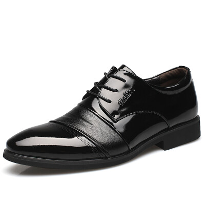 

JESILONG mens casual leather laced-up shoes