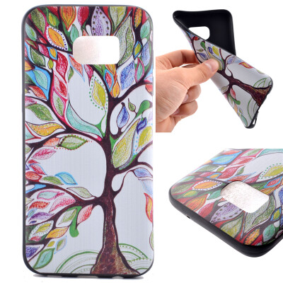 

Life tree Pattern Soft Thin TPU Rubber Silicone Gel Case Cover for Samsung GALAXY S7 Plus