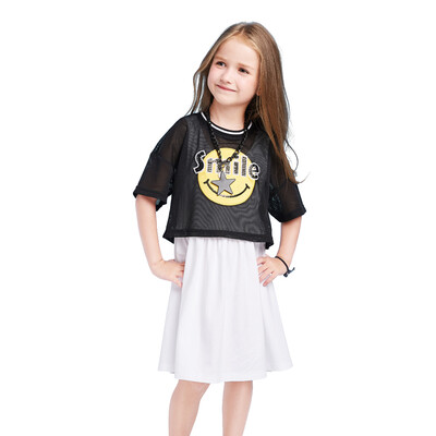 

Balabala BALABALA female middle boy short sleeve suit summer middle child two sets of sleeved casual women 28112170167 black 130