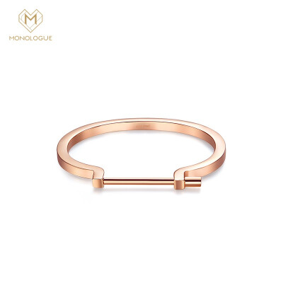 

MONOLOGUE presumptuous personality simple steel bracelet rose gold ME92 5.4cm