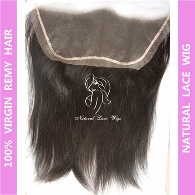 

13" x 4" 8A grade Brazilian Virgin human Hair Lace frontal With 3 pcs unprocessed Silky Straight black Hair Bundles Weaves