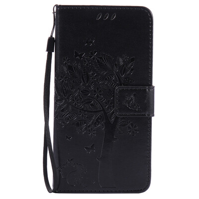 

Black Tree Design PU Leather Flip Cover Wallet Card Holder Case for HUAWEI P9LITE
