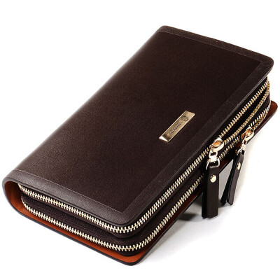 

Old man head (LAORENTOU) cowhide men handbag large capacity hand holding bag multi-card wallet business handbag package male bag zipper wallet bag 257002L2 brown