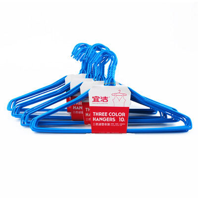 

Yekee plastic cover anti-slip clothes hanger 10 loaded