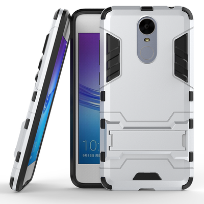 

Silver Slim Robot Armor Kickstand Shockproof Hard Rugged Rubber Back Case For HUAWEI Enjoy 6