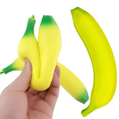 

MyMei 1X Soft Lifelike Fake PU Banana Straps Food Stress Relief Squeeze Toys Gifts