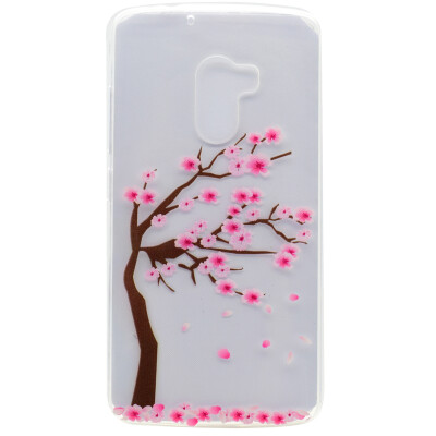 

Cherry tree Pattern Soft Thin TPU Rubber Silicone Gel Case Cover for Lenovo Vibe K4 Note/A7010