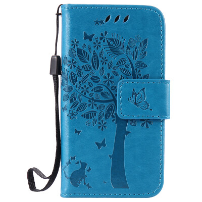 

Blue Tree Design PU Leather Flip Cover Wallet Card Holder Case for IPHONE 4