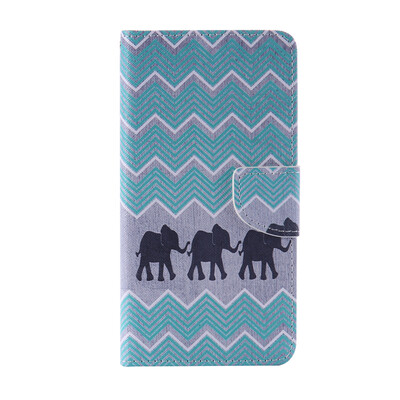 

Elephant Design PU Leather Flip Cover Wallet Card Holder Case for SAMSUNG A9