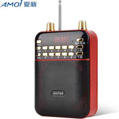 

Amoi V11 Mini Card Audio Портативная запись Цифровая кнопка USB Bluetooth Руководство по обучению преподавателей квадратного танца Специальный звуковой динамик (красный)