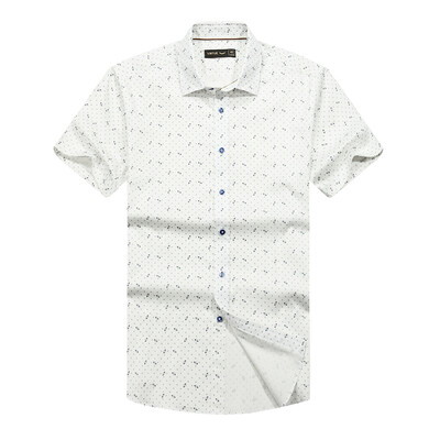 

Vintage Virtue мода технология печать мерсеризованный хлопок мужской короткий рукав рубашка CF302516 белый 41