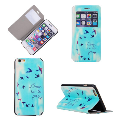 

Flying Birds Sky Design PU кожа флип Обложка Кошелек Карты Держатель чехол для iPhone 6 Plus/6S Plus