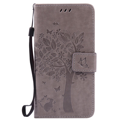 

Gray Tree Design PU Leather Flip Cover Wallet Card Holder Case for SAMSUNG J510 J52016