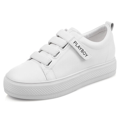 

Playboy (PLAYBOY) Bakery bottom small white shoes casual shoes female magic board shoes L129710108 black 39 yards