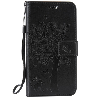 

Black Tree Design PU Leather Flip Cover Wallet Card Holder Case for LENOVO A2020
