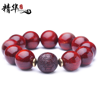 

The essence of small leaf red sandalwood with Venus Buddha beads hand string of sandalwood material high density oily red mahogany jewelry men and women in the eyes of 18mm models