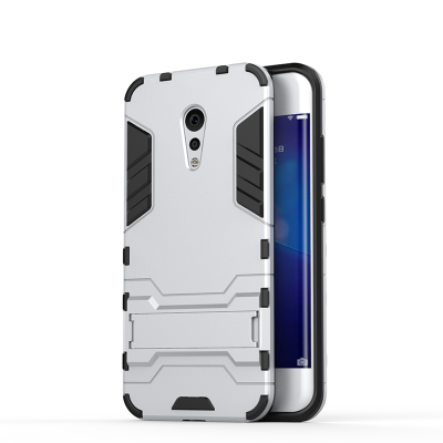 

Silver Slim Robot Armor Kickstand Shockproof Hard Rugged Rubber Back Case For vivo Xplay6