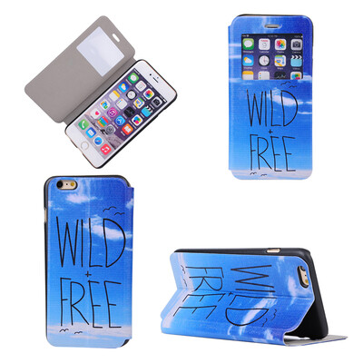 

Wild Free Design PU Leather Flip Cover Wallet Card Holder Case for iPhone 6 Plus6S Plus
