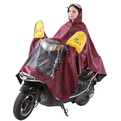 

Jingdong supermarket] prepared by the United States bicycles raincoat single fashion motorcycle racing thick thick increase men and women electric car raincoat adult purple