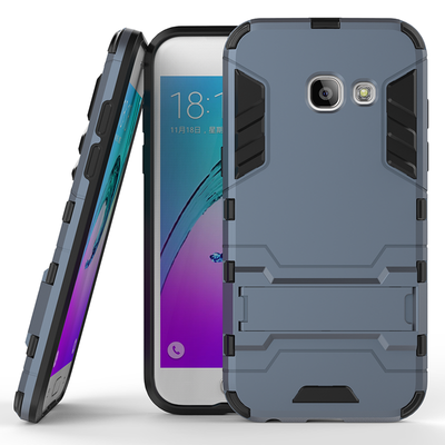 

Темно-синий Slim Robot Armor Kickstand Ударопрочный жесткий корпус из прочной резины для SAMSUNG GALAXY A3 2017/A320