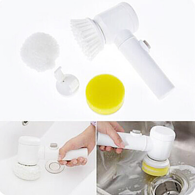 

MyMei 5 in 1 Magic Brush Electric Cleaning Tool Sponge Wash Bath Tile Sink Basin TV