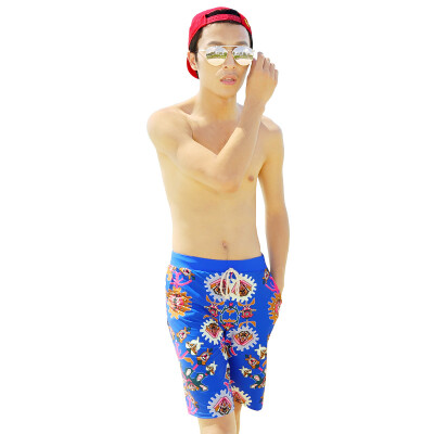 

QIHAI QIHAI beach pants men&39s swim trunks comfortable&relaxed fashion spa large yards five swimsuits 7809-3 blue XL code