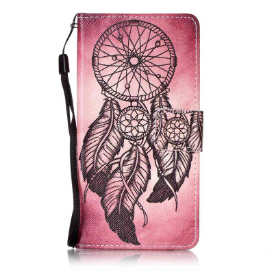 

Maroon Wind Chimes Design PU Leather Flip Cover Wallet Card Holder Case for Sony Xperia X