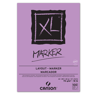 

CANSON XL Series Marker Dedicated Design Hand-painted Sketch Paper 70g A3 297x420mm 50